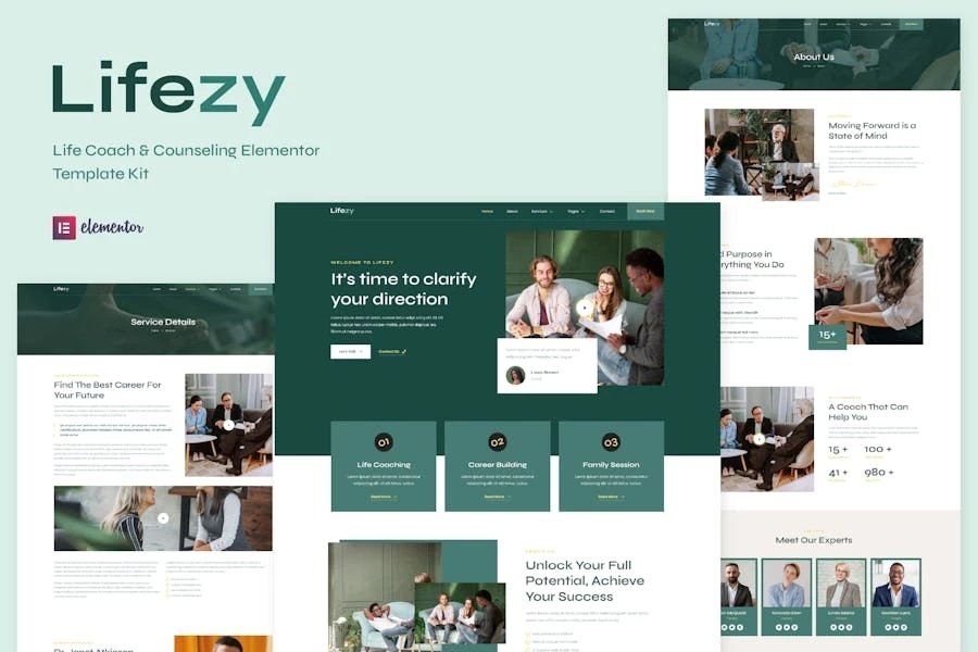 Lifezy - Template Kit Elementor de Life Coach Counseling