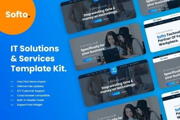 Template Kit de Softo IT Solutions Business Elementor