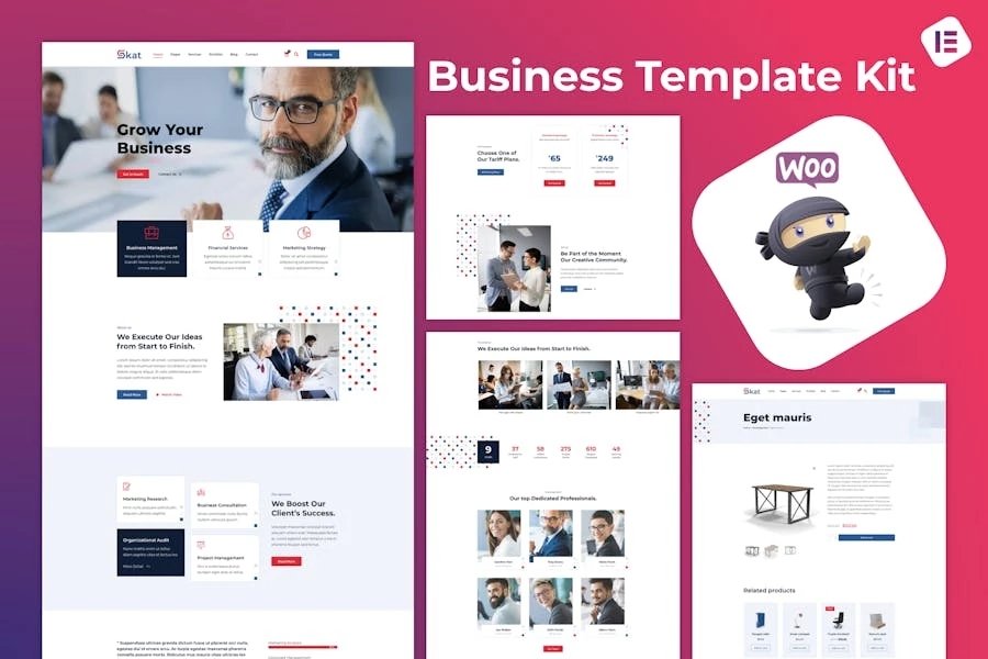Skat Kit de Plantillas Elementor Corporativas y Empresariales