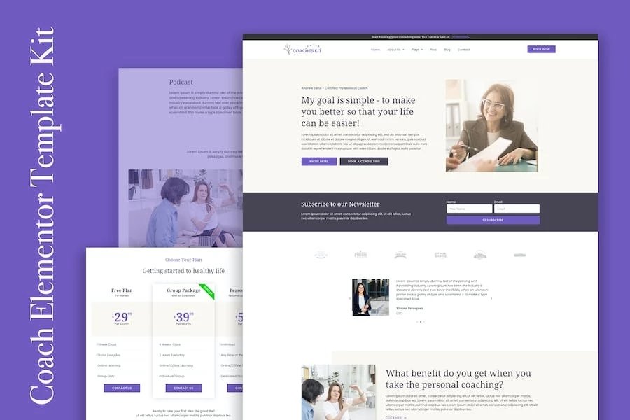 Coachkit - Template Kit de Life Coach Elementor