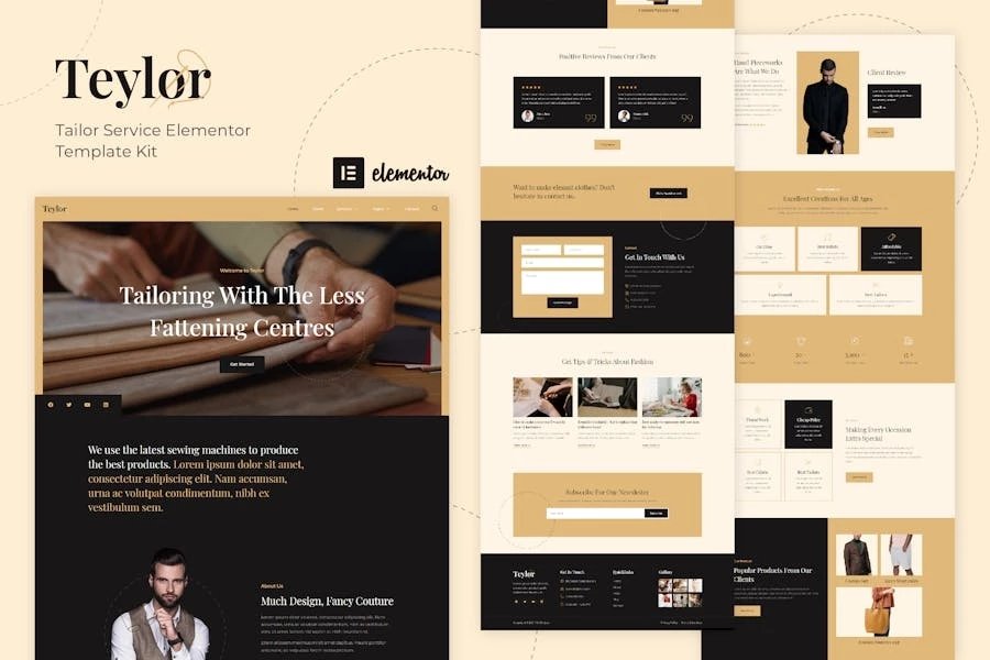 Teylor - Template Kit Elementor Tailor Service