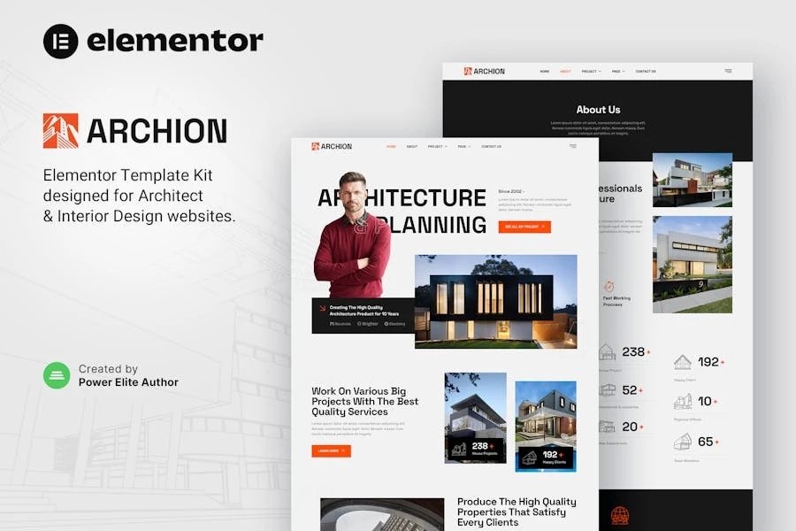 Archion Template Kit Elementor para arquitectos y contratistas