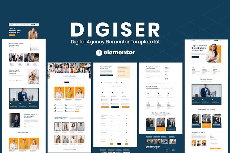 Digiser - Template Kit Elementor para Agencia digitales