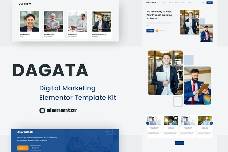 Dagata - Kit de plantillas Elementor de marketing digital