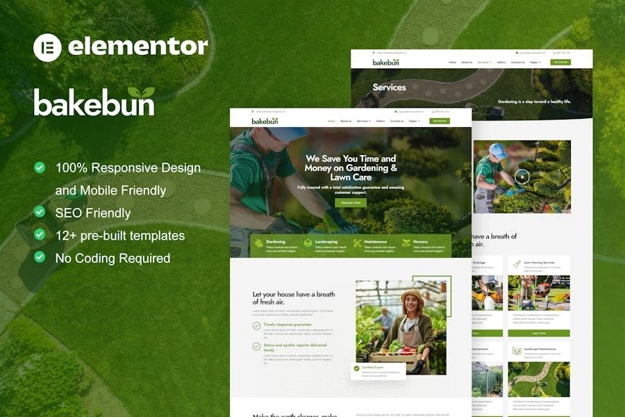 Bakebun - Template Kit para elementos de jardinería y paisajismo
