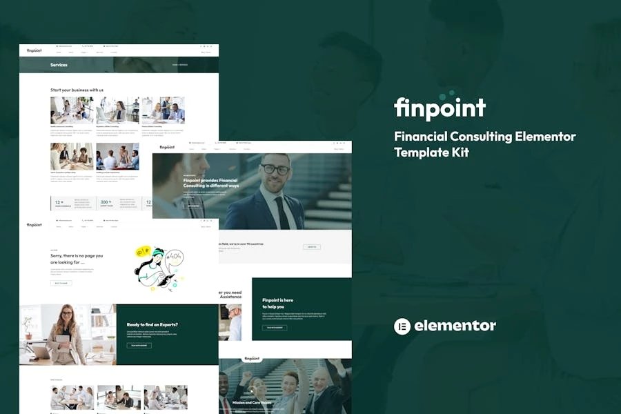 Finpoint - Kit de plantillas Elementor para consultoría financiera