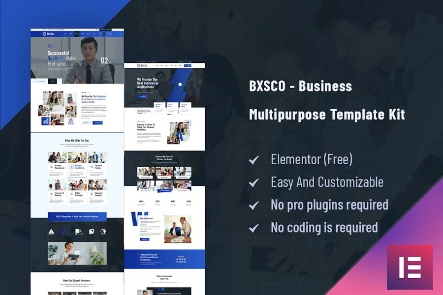 BXSCO - Template Kit Elementor multipropósito para empresas