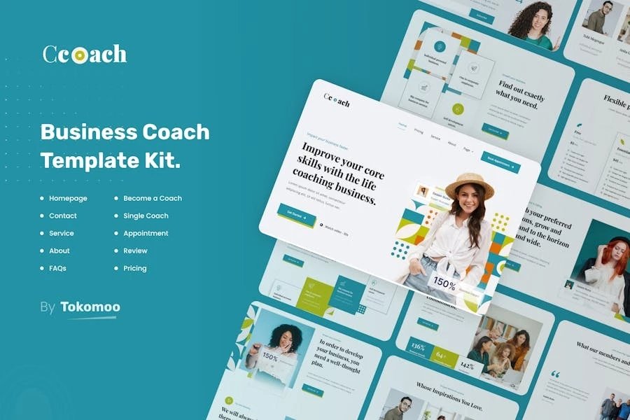 Ccoach Kit de plantillas Elementor para entrenadores de negocios
