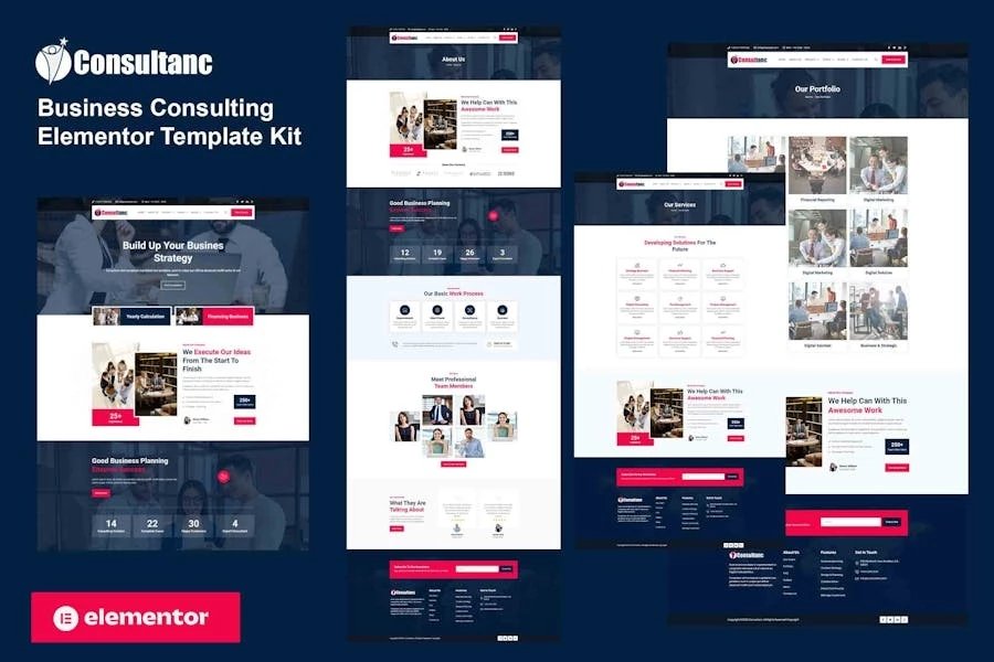 Consultanc - Template Kit Elementor para consultoría empresarial