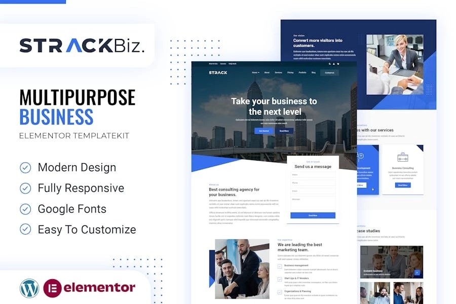 STRACK Biz Template Kit Elementor