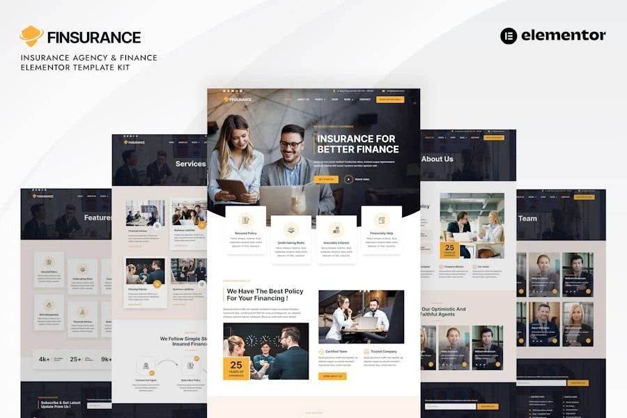 Finsurance - Template Kit para Agencia de seguros y finanzas