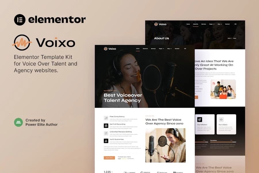 Voixo - Template Kit Elementor para locutores y Agencia