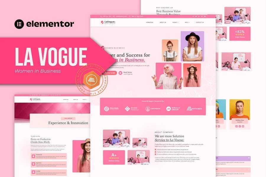 La Vogue - Template Kit de elementos empresariales femeninos