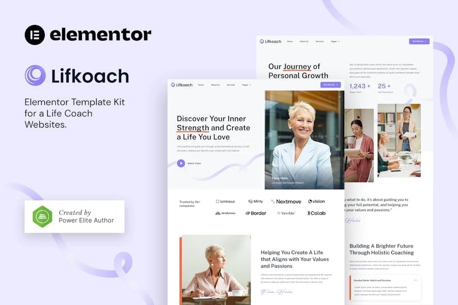 Lifkoach Template Kit de Life Coach Mentor Elementor
