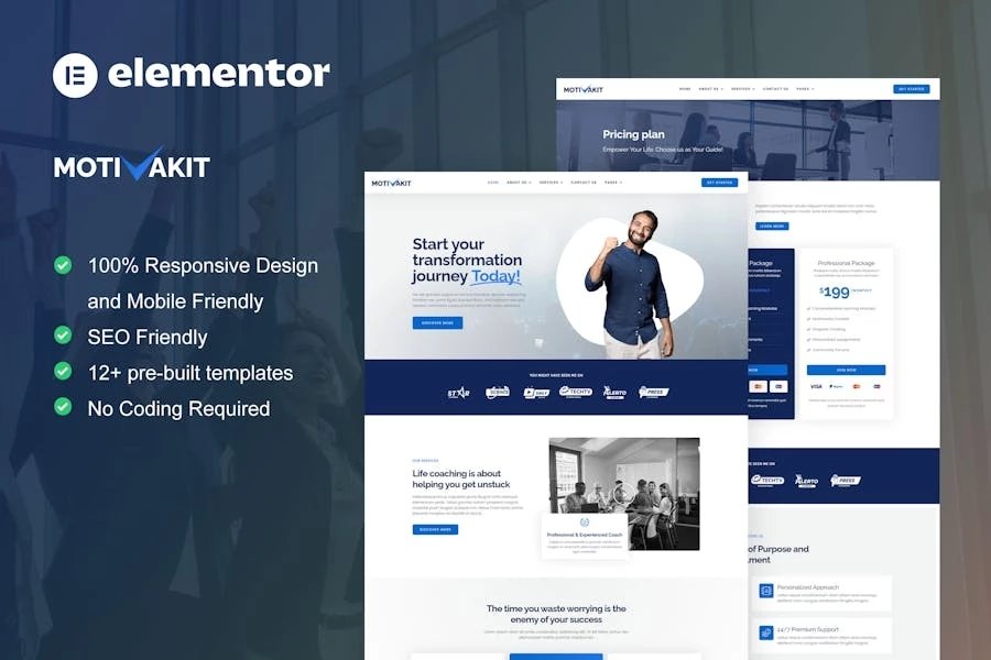 Motivakit - Template Kit de Life Coach Motivator Elementor