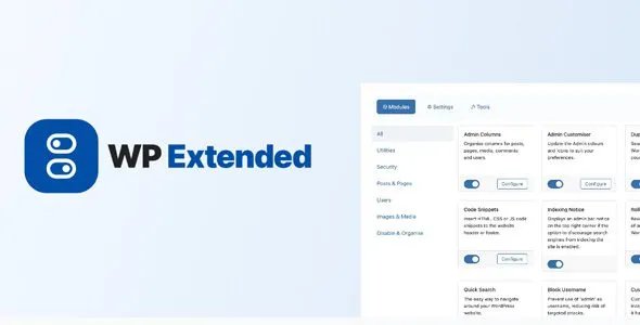 WP Extended PRO - The Ultimate WordPress Toolkit